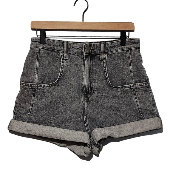 Urban Outfitters Pants - BDG URBAN OUTFITTERS Gray Ultra High Rise Rolled Hem Retro Denim Jean Shorts 28
